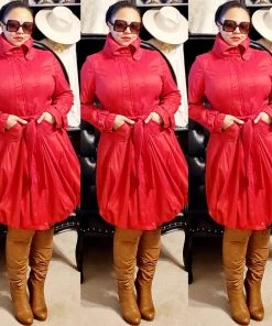 Social Butterfly Collection Regal Red Modern Day Coat Dress