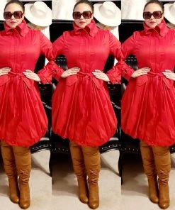 Social Butterfly Collection Regal Red Modern Day Coat Dress