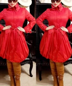 Social Butterfly Collection Regal Red Modern Day Coat Dress