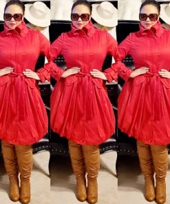 Social Butterfly Collection Regal Red Modern Day Coat Dress