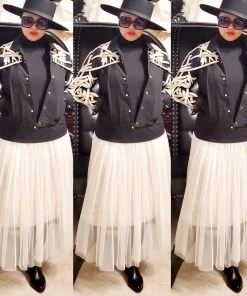 Social Butterfly Collection Detailed Black Jacket With Lace Up Drawstrings