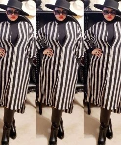 Social Butterfly Collection Black Ivory Striped Print Button Down High Low Dress Top 19 Social Butterfly Collection Black Ivory Striped Print Button Down High Low Dress Top