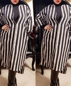 Social Butterfly Collection Black Ivory Striped Print Button Down High Low Dress Top 23 Social Butterfly Collection Black Ivory Striped Print Button Down High Low Dress Top