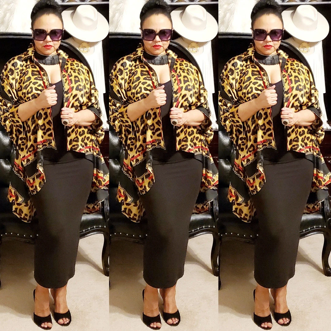 Social Butterfly Collection Sale Plus Size Animal Print Red Trim Detail Blouse 6 Social Butterfly Collection Sale Plus Size Animal Print Red Trim Detail Blouse