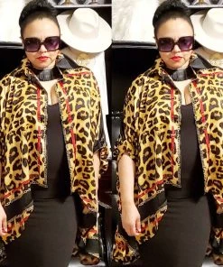 Social Butterfly Collection Sale Plus Size Animal Print Red Trim Detail Blouse 26 Social Butterfly Collection Sale Plus Size Animal Print Red Trim Detail Blouse