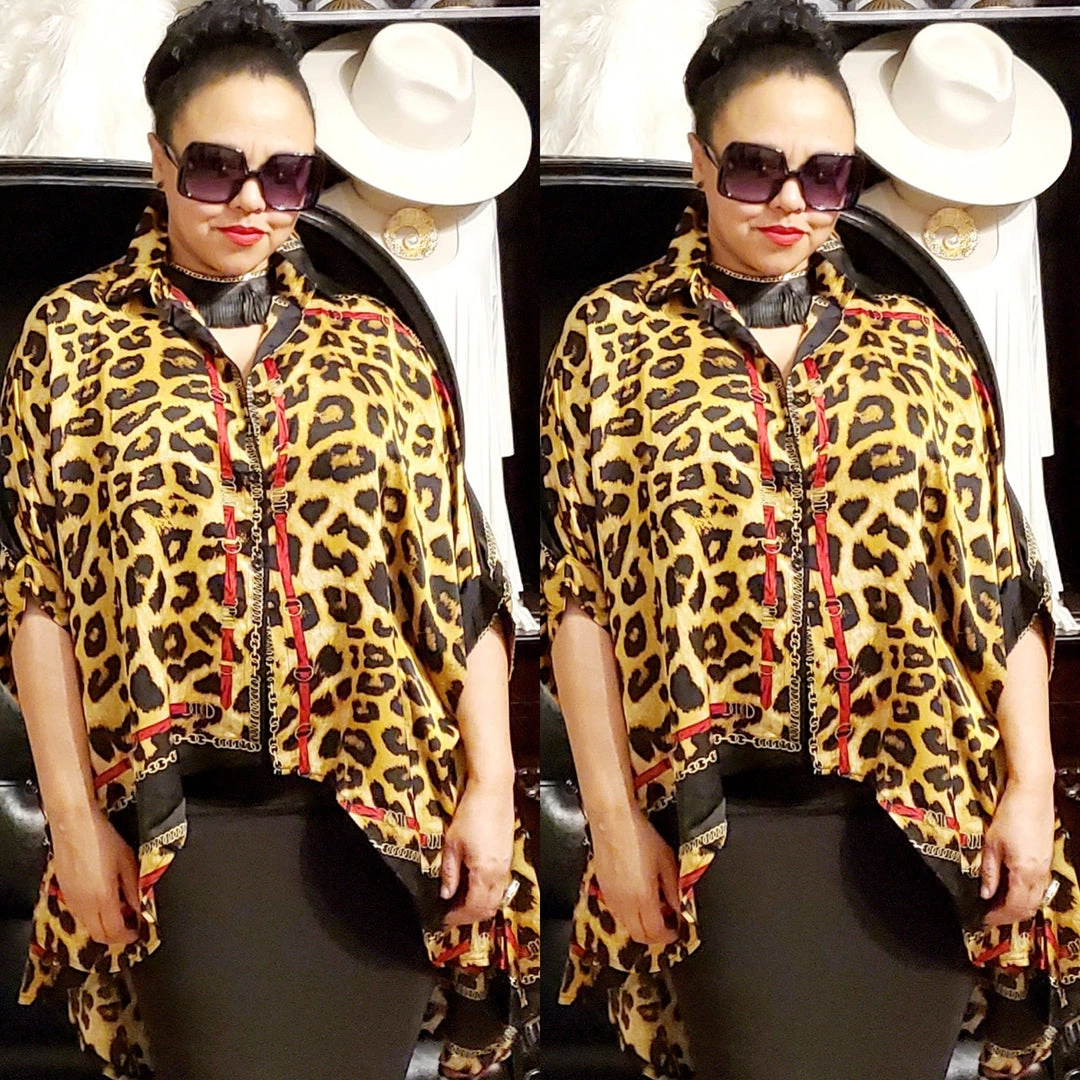 Social Butterfly Collection Sale Plus Size Animal Print Red Trim Detail Blouse 7 Social Butterfly Collection Sale Plus Size Animal Print Red Trim Detail Blouse