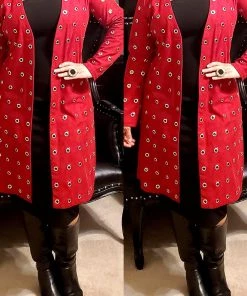 Social Butterfly Collection Sale Dark Red Faux Suede Silver Grommet Jacket