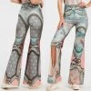Social Butterfly Collection The Art Of Fashion Pretty In Pink Blue Flare Leg Pants New Arrivals
