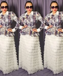 Social Butterfly Collection New Arrivals High Fashion Faces Button Down High Low Top