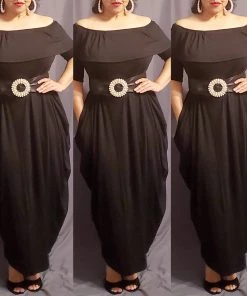 Social Butterfly Collection New Arrivals Beautiful Black Off The Shoulder Maxi Dress