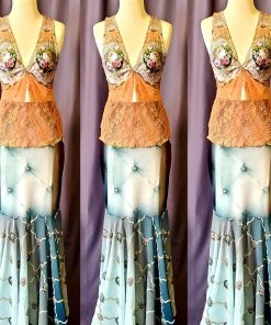 Social Butterfly Collection Sale Upholstery Motif Long Maxi Skirt
