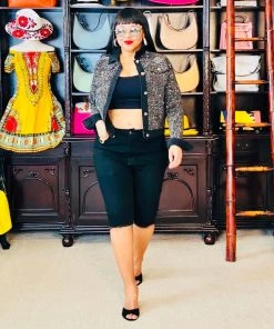 Social Butterfly Collection New Arrivals Black Denim Or Blue Denim Bling Bling Jean Jacket