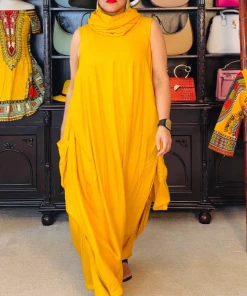 Social Butterfly Collection Golden Yellow Boho Jumpsuit Can Also Be Worn As A Maxi Dress New Arrivals