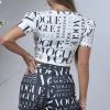 Social Butterfly Collection Black White Vogue Print Shorts 2 Social Butterfly Collection Black White Vogue Print Shorts