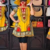 Social Butterfly Collection Yellow Red Dashiki Print Dress Top New Arrivals