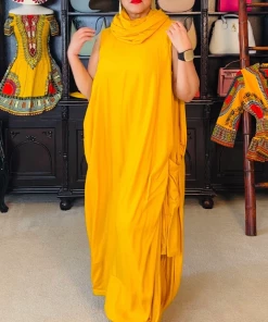 Social Butterfly Collection Golden Yellow Boho Jumpsuit Can Also Be Worn As A Maxi Dress New Arrivals