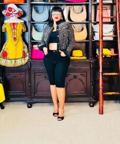 Social Butterfly Collection Black Denim Or Blue Denim Knee Length Shorts New Arrivals